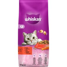 Корм сухий Whiskas яловичина для дорослих котів 14 кг