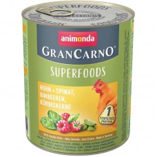 Корм консервований Superfoods Animonda курка шпинат малина гарбузове насіння для дорослих собак 800 г