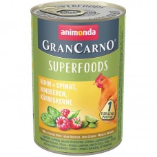 Корм консервований Superfoods Animonda курка шпинат малина гарбузове насіння для дорослих собак 400 г