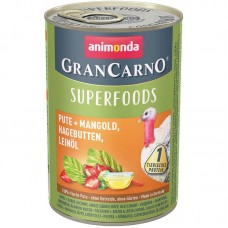 Корм консервований Superfoods Animonda індичка мангольд шипшина лляна олія для дорослих собак 400 г