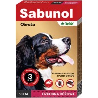 Нашийник Sabunol рожевий від кліщів і бліх 50 см