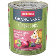 Корм консервований Superfoods Animonda яловичина червоний буряк ожина кульбаба для дорослих собак 800 г