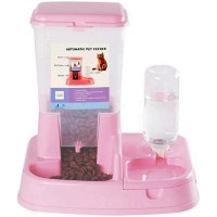Дозатор Aptel автоматичний для води та сухого корму рожевий 34х26х34 см